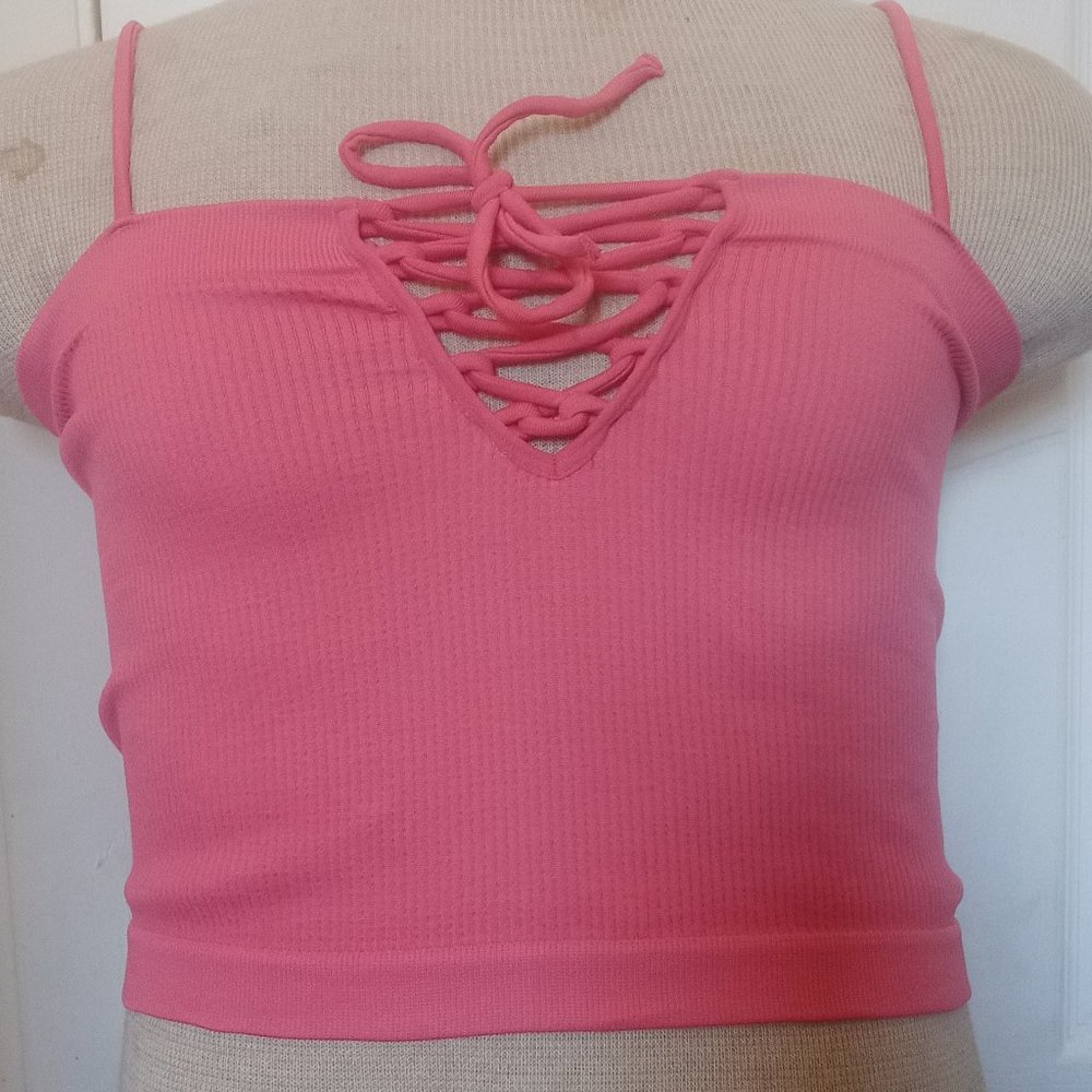 Forever 21 coral color tube top with straps